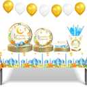 Adirasenotek 3Pcs Ramadan Mubarak Tablecloths Eid Rectangular Plastic Table Covers Disposable Tablecloths for Home Kitchen Birthday Baby Showers Party Decorations(Colorful)