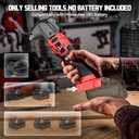 Cerycose Cordless Oscillating Tool Compatible with Milwaukee 18V Battery, 21000 OPM Max Brushless-Motor Tool with Auxiliary Handle, Oscillating Multi-Tool for Scraping, Sanding,Cutting Wood(Tool only)