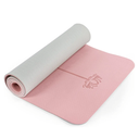 Non Slip, Pilates Fitness Mats, Eco Friendly, Anti-Tear 1/4" Thick Yoga Mats for Women, Exercise Mats for Home Workout with Carrying Sling (72"x24", Parfait Pink & Gray)