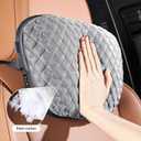 Car Headrest and Lumbar Support Pillow Set,1 Piece, Neck & Back Support for Driver/Passenger Seat, Comfortable & Breathable, Relieves Neck & Back Pain, Ideal for Long Drives (B/Grey)
