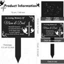 Cross Grave Markers Memorial Remembrance Plaque Stake Waterproof Acrylic Marker for Cemetery Religious Memorial Garden Stake Sympathy Dove Grave Decorations for Cemetery Outdoor Yard