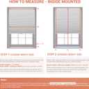 No Drill No Tools Blackout Cellular Shades Cordless Easy Install Honeycomb Blinds Thermal Insulated Noise Reduction Blinds for Indoor Windows,Blackout-White,32" W x 64" H