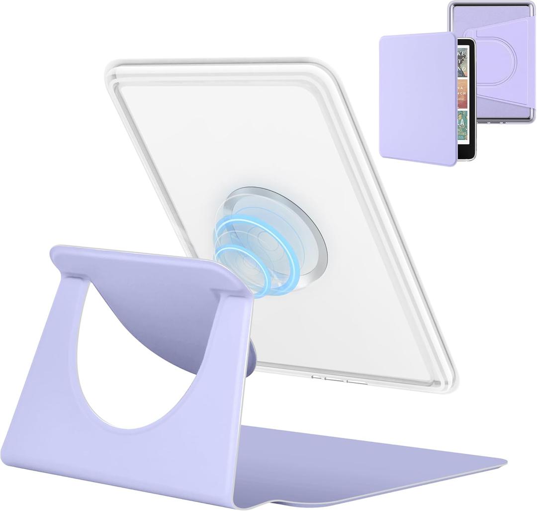 Magnetic Detachable 2-in-1 Stand Case for 6.8" Kindle Paperwhite (11th Generation-2021) and Kindle Paperwhite Signature Edition, Slim PU Shell Cover Case with Auto Wake/Sleep, Light Purple