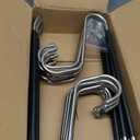 18 Pack Space Saving Open Ended Metal Pant Hangers, Non Slip Jean Hangers for Men and Women, Closet Storage Organizer for Clothes Leggings Slacks Trouser Ties (Black)