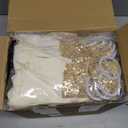 Chumia 40 Pcs Chair Covers and Sashes, Spandex Stretch Chair Slipcovers with Shiny Bowknot for Wedding Party Banquet Anniversary Events Dining Decor (Black,Gold)