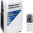 SereneLife Small Air Conditioner Portable 10,000 BTU with Built-in Dehumidifier - Portable AC unit for rooms up to 450 sq ft - Remote Control, Window Mount Exhaust Kit