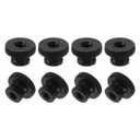 uxcell Knurled Thumb Nuts, 12Pcs M5 Carbon Steel Nut High Head Through Hole for 3D Printer Part, Black