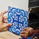 Spanish Portuguese Azulejo Style Peel and Stick Backsplash Tile Stickers Set of 16 pcs(5.9_15)