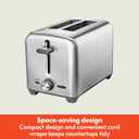 Bella Stainless Steel 2 Slice Toaster with Extra Wide Slots & Removable Crumb Tray - 6 Browning Options, Auto Shut Off & Reheat Function - Toast Bread, Bagel & Waffle