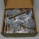 goldenwarm 35 Pack Champagne Bronze Cabinet Pulls Gold Cabinet Handles 3-1/2 inch(90mm) Champagne Drawer Handles Brushed Bronze Cabinet Pulls Kitchen Bathroom Bedroom Dresser Furniture Hardware