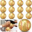 MiniInflat Gold Autograph Baseballs 9 Inch Blank Baseballs Class of 2025 Ball Graduation Gift Senior Night Gifts for Trophies Anniversary College Coaching Gift Awards Sport Party Favors