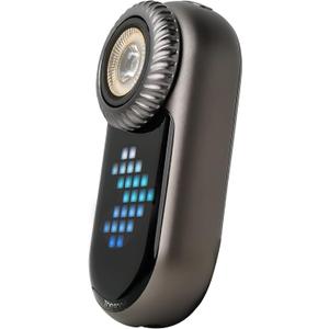 LOOPDOT EDC Flashlight Rechargeable Small and Powerful LED Flashlight with RGB Pixel Display, Interactive Games, Adjustable Brightness Cool Gadget Gift for Kids & Adults (Grey) 