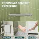 BWE Brushed Nickel Shower Foot Rest Bar, Stainless Steel Bar Corner Shower Foot Rest for Shaving Legs, Non-Slip Knurled Shower Step, Wall Mounted Bathroom Shower Shaving Foot Rest
