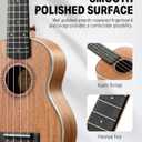 Donner Soprano Ukulele Mahogany Wood 21 inch Ukelele Beginner Kit with Free Online Lesson Gig Bag Strap Nylon String Tuner Picks Ukalalee Yukalalee Bundle Pack DUS-200