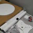 Mobile TV Cart Rolling TV Stand for 10-46 Inch Flat/Curved Screen Up to 88lbs, Height Adjustable Portable TV Cart with Tilting and Rotating, TV Stand with Wheels, Max VESA 200x200mm (White)