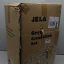 Jela Kids Foam Climbing Blocks 6Pcs Soft Play Equipment Luxury Miss Fabric Toddler Climbing Toys Indoor, Lightweight Climbing Blocks for Babies, Kids, Climb and Crawl Foam Playset (Sand Beige)