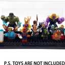 Display Case for Minifigure Action Figures Blocks, Display Box Storage for LEGO Minifigures, Fit for LEGO Lovers,Black