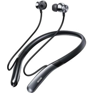 Neckband Bluetooth Headphones, Wireless Earbuds with Mic, CVC8.0 Noise Canceling, 35Hrs Playtime, IPX5 Waterproof Magnetic Earphones Around The Neck Headphones for Sports (Black 2026)