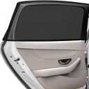 Car Rear Side Window Shade,2 Pack Stretchy Mesh Car Window Screen Sun Shade Mosquito Net Cover Fit for 96% Cars SUVs, Anti-Sun Glare, Reduce UV Rays,Privacy Protection