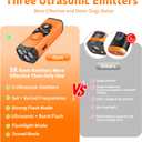 Dog Barking Deterrent Device with Dual Sonic Modes, Flashlight & Strobe  Handheld Anti-Bark Trainer for Small/Medium/Large Dogs, Safe & No-Shock Bark Control