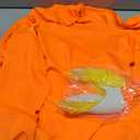 HIYZI Orange Costume Yellow Mustache and Eyebrows Halloween Costume Orange Jumpsuit for Halloween Christmas Festival Party Cosplay Men Women Large