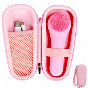 Case Compatible with NgraCoola CLIE Sonic Facial Cleansing Brush, Waterproof Case Storage Carrying Holder Fits for Silicone Face Scrubber and Charging Cable (Box Only), Pink