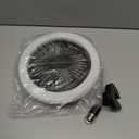 Socket Fan Light with Remote Control, 3 Colors 3000K-6500K Dimmable LED Light Bulb Fan Screw in Ceiling Fan for Bedroom, Kitchen, Storage Room, Closet, Wireless Small Ceiling Fans with Lights - Black