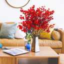 Uieke 30 Pcs Babys Breath Artificial Flowers Bulk Silk Red Faux Flowers Real Touch Gypsophila Bouquet for Christmas Halloween Home Wedding Decoration
