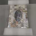 Milano Tissue Box Cover Rectangular - Decorative Tissue Box Holder Rectangular is Finished in Beautiful Mother of Pearl Shells - Durable Tissue Cover for Elegant Decor