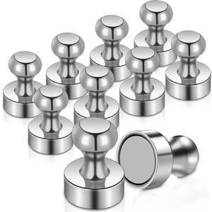 10Pack Fridge Magnet, Push Pin, Strong Rare Earth Magnets for Whiteboard Refrigerator, Small Neodymium for Kitchen Home 