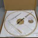 YISITEONE Classical Large Decorative Wall Clock with Pendulum, Modern Non-Ticking Silent Metal Wall Clocks for Living Room, Bedroom, Study, Office, 23.6" (Gold)