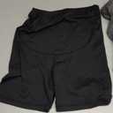 4 Pack Women's Maternity Shorts with Pockets Over The Belly Yoga Biker Pregnancy Workout Running Active Shorts (X-Large, 2 Black 1 Heather Grey 1 Red)