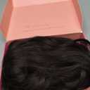 Hair Toppers for Women 20-Inch Wavy Ombre Highlight Synthetic Wig With Fringe Bang - Clip In Hair Pieces for Thinning Hair to Add Volume (Brown Black)