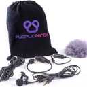 Purple Panda Lavalier Microphone Kit  Clip-On Lapel Mic for Motovlog, Creators & Vlogging  GoPro, DJI & Insta360 Action Cameras, iPhone, Android, iPad, DSLR, Zoom/Tascam, PS5  Omnidirectional