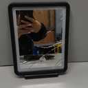 Shinowa Heated Shower Mirror Fogless for Shaving, 360 Adjustable Lighted Shower Mirror with 3 Color Modes, Rechargeable Anti Fog Shower Shaving Mirror with Large Storage Tray & Razor Holder, Black