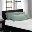 Truly Soft Everyday Green 4 Pack Standard Pillowcase, Solid Color Themed, Adult Bedding, Oeko-TEX Certified