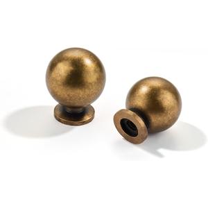 LIMUR 30 Pack 1 Inch Antique Brass Cabinet Knobs - Solid Zinc Alloy Kitchen Cabinet Hardware for Cupboard Drawer Knobs Wardrobe & Dresser Knob