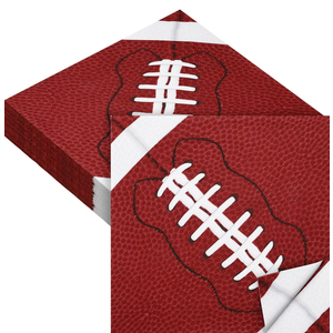 Aodaer 48 Pieces Football Paper Napkins Disposable Football Party Napkins Football Rugby Cocktail Dinner Napkins Set 13" x 13" Unfolded Football Tableware Napkins for Rugby Party Supplies Pack of 2