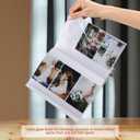 1DOT2 Photo Album 4x6 420 Photos With Writing Space, Linen Cover With Memo Slip-in Pockets, Pictures Album Book for Wedding, Kids, Travel, Family, Baby (Gray)