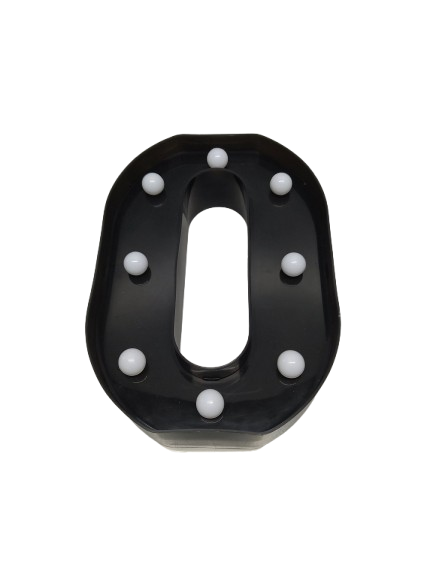 Decorative LED Illuminated Letter Marquee Sign - Alphabet Marquee Letters with Lights For Wedding Birthday Party Christmas Night Light Lamp Home Bar Decoration O, Black