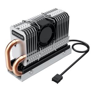 GRAUGEAR M.2 2280 SSD Heatsink Built-in PWM Cooling Fan[G-M2HP04-F]