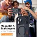 BENTOBEN Magnetic for iPhone 17 Pro Max Case 2025,[Upgraded Full Camera Protection] [Compatible with Magsafe] [Translucent Matte] Drop Protection Shockproof Protective Phone Cover 6.9 Inch - Black