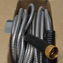 Lefree 100ft Metal Garden Hose - Heavy Duty 304 Stainless Steel Flexible Water Hose, No Kinks & Leak-Proof with Upgraded Handle, 10-Function Spray Nozzle & 4 Spare Gaskets for Yard, RV, Pet Bath