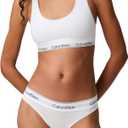 Calvin Klein Womens Modern Cotton Unlined Wireless Bralette (Small, White)
