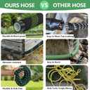 150 ft Flexible Garden Hose with 10 Spray Nozzle - Heavy Duty Superior Strength 96D Material Garden hoses -5-Layer PTE Latex Core-Lightweight Water hoses - Extra Strong Brass Connectors Garden hose