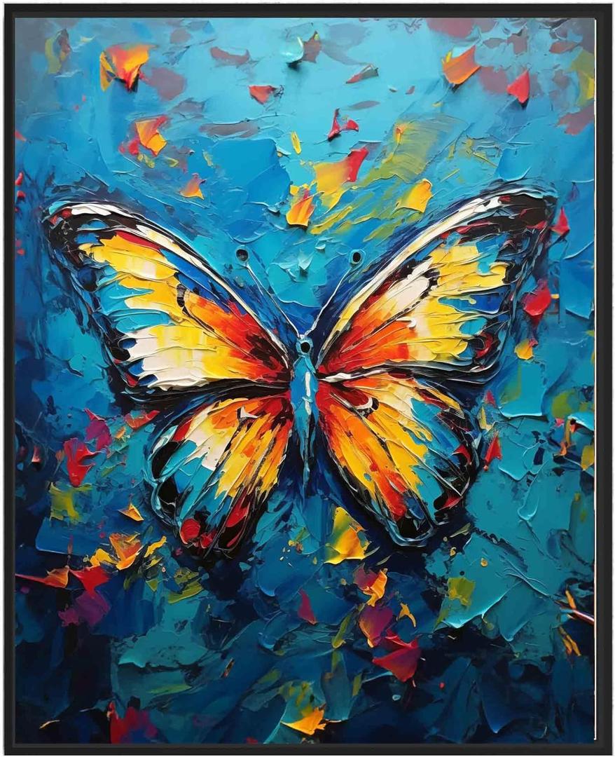 10 x Butterfly Poster Art Print, Animal Painting Wall Art Abstract Artwork, Colorful Wildlife Prints Decor for Bedroom Bathroom Living Room 62 (Butterfly, 8 x 10 inches, Unframed)
