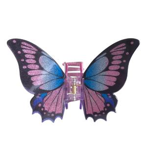 Dazzling Butterfly Hair Clips,Cute Fly Hair Clip,Acrylic Butterfly Claw Clips for Women,Purple