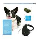 Retractable Dog Leash for Small Dogs, Adjustable Shoulder Strap, with Collapsible Bowl and Waste Bags, 9.8 Ft, Size M