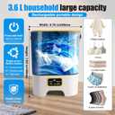 Portable Mini Washing Machine,With blueLight and Dehydration Function,3.6L Capacity Underwear Washing Machine,DeeplyClean Underwear & Small Clothing,Mini Washer Suitable for Family, Hotel,Camping