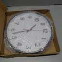 Wall Clocks Battery Operated 14 inch Modern Wall Clock,Silent Non Ticking Wall Clock for Living Room Bedroom Kitchen Office Classroom Decor (White and Black)